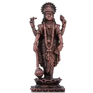 Vishnu Standing On Lotus – Copper – 2.75 Inch – 65 Gms