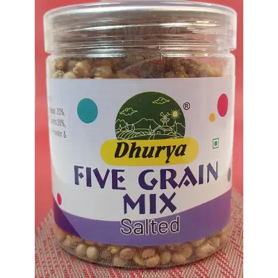 Dhurya FIVE GRAIN MIX SALTED 150GMS Dhurya FIVE GRAIN MIX SALTED 150GMS