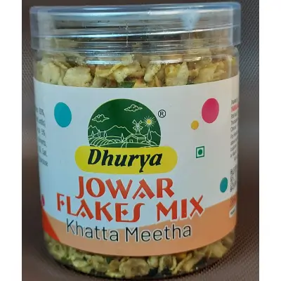 Dhurya JOWAR FLAKES MIX KATTA MEETA 100GMS Dhurya JOWAR FLAKES MIX KATTA MEETA 100GMS