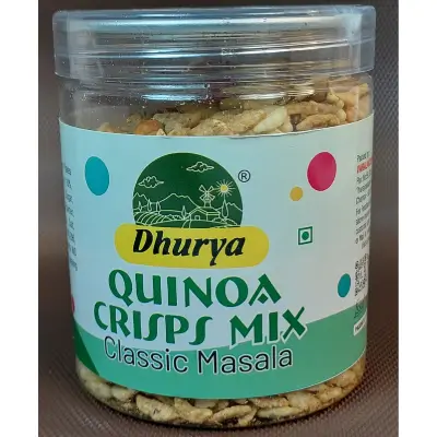 Dhurya QUINOA CRISP MIX MASALA 100GMS Dhurya QUINOA CRISP MIX MASALA 100GMS