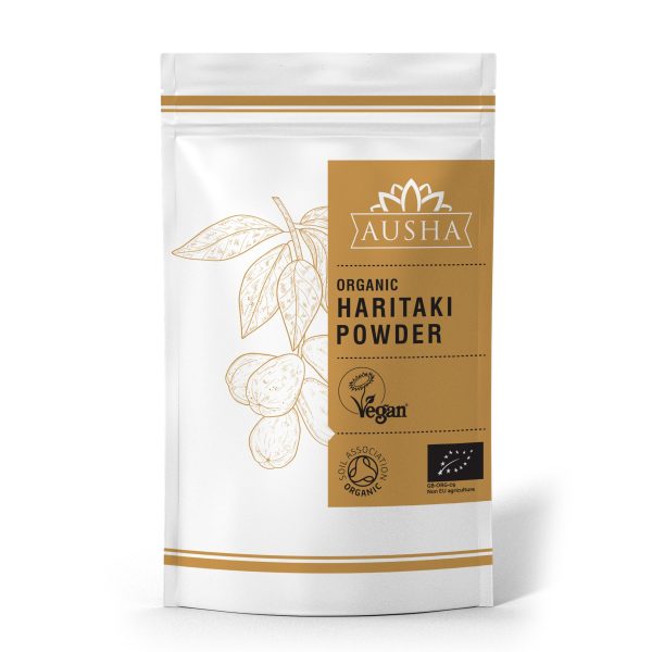 Ausha Organic Haritaki Powder 100g – Certified Organic by Soil Association in the UK – FREE DELIVERY haritaki powder