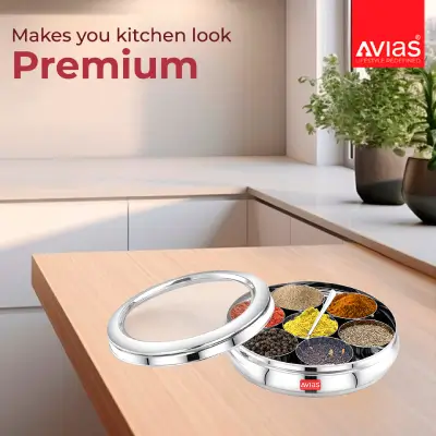 SS Utensils – Avias Spice Box Deluxe GL (Medium) SS Utensils – Avias Spice Box Deluxe GL (Medium)
