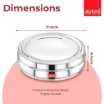 SS Utensils - Avias Spice Box Deluxe SS (Small)_dimension- small