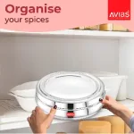 SS Utensils - Avias Spice Box Deluxe SS (Small)_organise your space