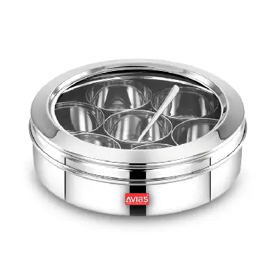 SS Utensils – Avias Spice Box Elegant GL (Medium) SS Utensils – Avias Spice Box Elegant GL (Medium)