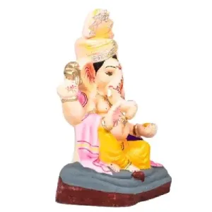 MH Ganesha – Clay – 12 Inch – Colour Turban Left Trunk MH Ganesha – Clay – 12 Inch – Colour Turban Left Trunk
