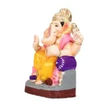 MH Ganesha - Clay - 9 Inch - Colour Crown Right Trunk_3