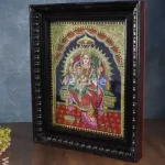 Tanjore Painting - Bala & Lalitha Tripura Sundari - Flat (Gold Foil) - 15x12 inch - WL3056_2