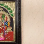Tanjore Painting - Bala & Lalitha Tripura Sundari - Flat (Gold Foil) - 15x12 inch - WL3056_3