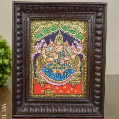 Tanjore Painting – Gajalakshmi – Flat (Gold Foil) – 8×6 inch – WL1823 Tanjore Painting – Gajalakshmi – Flat (Gold Foil) – 8×6 inch – WL1823