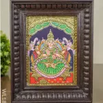 Tanjore Painting - Gajalakshmi - Flat (Gold Foil) - 8x6 inch - WL1823_2