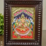 Tanjore Painting - Gajalakshmi - Flat (Gold Foil) - 8x6 inch - WL1823_3