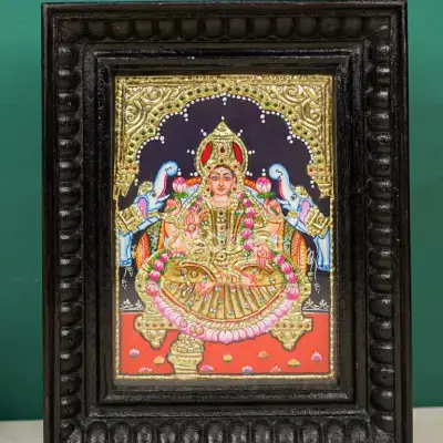 Tanjore Painting – Gajalakshmi – Flat (Gold Foil) – 8×6 inch – WL1823 Tanjore Painting – Gajalakshmi – Flat (Gold Foil) – 8×6 inch – WL1823