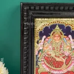 Tanjore Painting - Gajalakshmi - Flat (Gold Foil) - 8x6 inch - WL1823_6