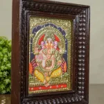 Tanjore Painting - Ganesha - Flat (Gold Foil) - 8x6 inch - WL1821_5