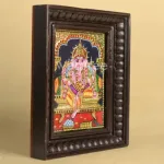 Tanjore Painting - Ganesha - Flat (Gold Foil) - 8x6 inch - WL1821_6