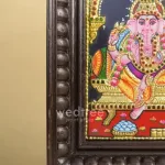 Tanjore Painting - Ganesha - Flat (Gold Foil) - 8x6 inch - WL1821_7