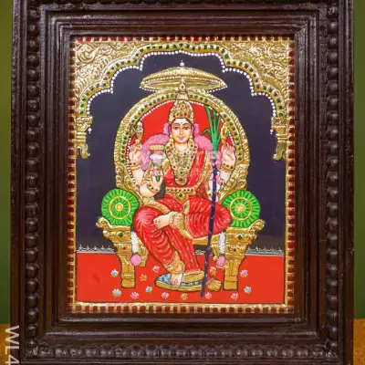 Tanjore Painting – Lalitha Tripura Sundari – Flat (Gold Foil) – 12×10 inch – WL4703 Tanjore Painting – Lalitha Tripura Sundari – Flat (Gold Foil) – 12×10 inch – WL4703