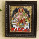 Tanjore Painting - Rishaba Vaghana - Flat (Gold Foil) - 12x10 inch - WL4770_1 (1)