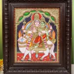 Tanjore Painting - Rishaba Vaghana - Flat (Gold Foil) - 12x10 inch - WL4770_6 (1)