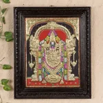 Tanjore Painting - Tirupathi Balaji - Flat (Gold Foil) - 15x12 inch - WL3970_1