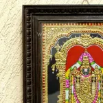 Tanjore Painting - Tirupathi Balaji - Flat (Gold Foil) - 15x12 inch - WL3970_4