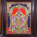Tanjore Painting - Tirupathi Balaji - Flat (Gold Foil) - 15x12 inch - WL3970_5