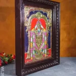 Tanjore Painting - Tirupathi Balaji - Flat (Gold Foil) - 15x12 inch - WL3970_6