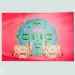 Back Drop - Lotus with Cow Design_3