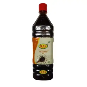 RAS Cold Pressed Chekku Mustard Oil - 1Ltr