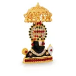 Balaji Bust with Umbrella Black - Stone - 2.75 Inch - 3