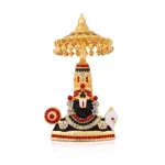 Balaji Bust with Umbrella Black - Stone - 4.75 Inch - 1