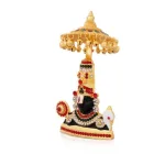 Balaji Bust with Umbrella Black - Stone - 4.75 Inch - 3