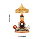 Balaji Bust with Umbrella Black - Stone - 4.75 Inch - 4