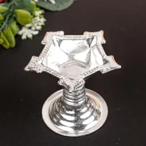 German Silver 5 Face Diya-2inch-WBG1812