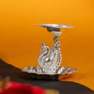 German Silver Annapakshi Diya-3inch-WBG1814