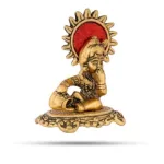 Golden Small Butter Krishna - Aluminium - 3.5 Inch - 75 Gms - 3
