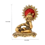 Golden Small Butter Krishna - Aluminium - 3.5 Inch - 75 Gms - 5