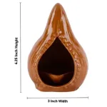 Kartik Deepam - 4.25 x 3 Inches _ Coconut Shape Ceramic Lamp_3