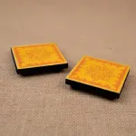 Laminated Manai-Hridaya Kamalam Kolam Design-Setof2-WBG1380_1