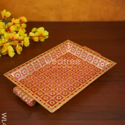 Meenakari Tray Pink-WL4253-1 Meenakari Tray Pink-WL4253-1