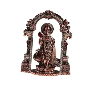 Murugan with Arch - Copper Antique - Stone - 4.5 Inch