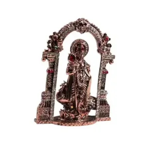 Murugan with Arch – Copper Antique – Stone – 4.5 Inch