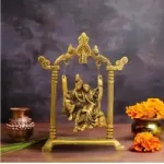 Golden Ganesh Sitting On Hibiscus Flower – Aluminium – 2.5 Inch – 175 Gms Golden Ganesh Sitting On Hibiscus Flower – Aluminium – 2.5 Inch – 175 Gms