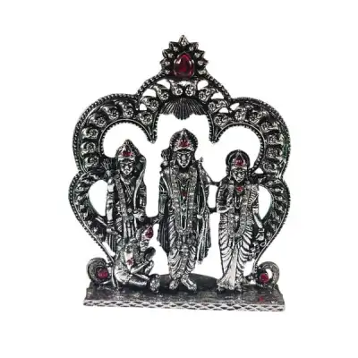Ram Darbar with Arch – Silver Antique – Stone – 4.5 Inch Ram Darbar with Arch – Silver Antique – Stone – 4.5 Inch