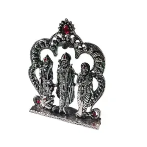 Ram Darbar with Arch – Silver Antique – Stone – 4.5 Inch