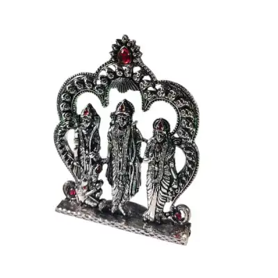 Ram Darbar with Arch – Silver Antique – Stone – 4.5 Inch Ram Darbar with Arch – Silver Antique – Stone – 4.5 Inch
