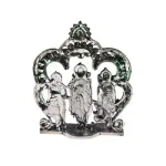 Ram Darbar with Arch - Silver Antique - Stone - 4.5 Inch_4