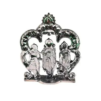 Ram Darbar with Arch – Silver Antique – Stone – 4.5 Inch Ram Darbar with Arch – Silver Antique – Stone – 4.5 Inch