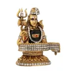 Shivling Shankar - Gold Antique Stone - ST871 - 2.5 Inch_2